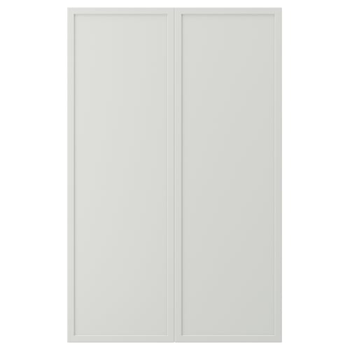 ASPUDDEN 2-p door f corner base cabinet set, light grey, 25x80 cm