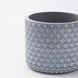 BÄCKDRÅG Plant pot, fish scale patterned/white grey, 6 cm