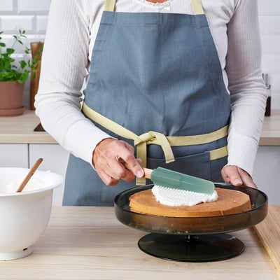 BÄCKRÖDING Spatula, set of 3, wood/dark grey-green