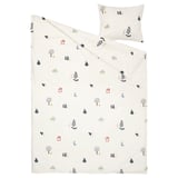 BARNDRÖM Duvet cover and pillowcase, forest animal pattern/multicolour, 150x200/50x80 cm