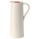 BEHÖVD Vacuum flask, beige/red, 1 l