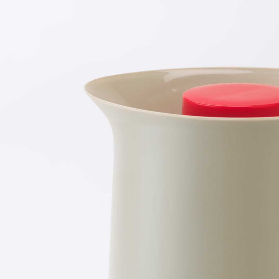 Buy BEHOVD Vacuum Flask, Beige/Red Online Egypt IKEA