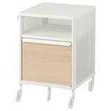 BEKANT Storage unit on castors, mesh white, 41x61 cm