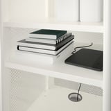BEKANT Storage unit on castors, mesh white, 41x101 cm