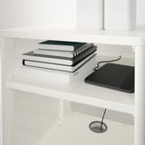 BEKANT Storage unit on castors, mesh white, 41x61 cm