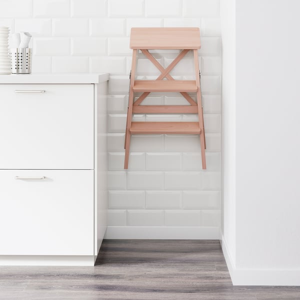 BEKVÄM Step stool, beech, 63 cm