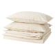 BERGPALM Duvet cover and 2 pillowcases, yellow/white/striped, 240x220/50x80 cm