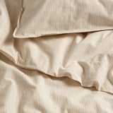 BERGPALM Duvet cover and pillowcase, yellow/white/striped, 150x200/50x80 cm