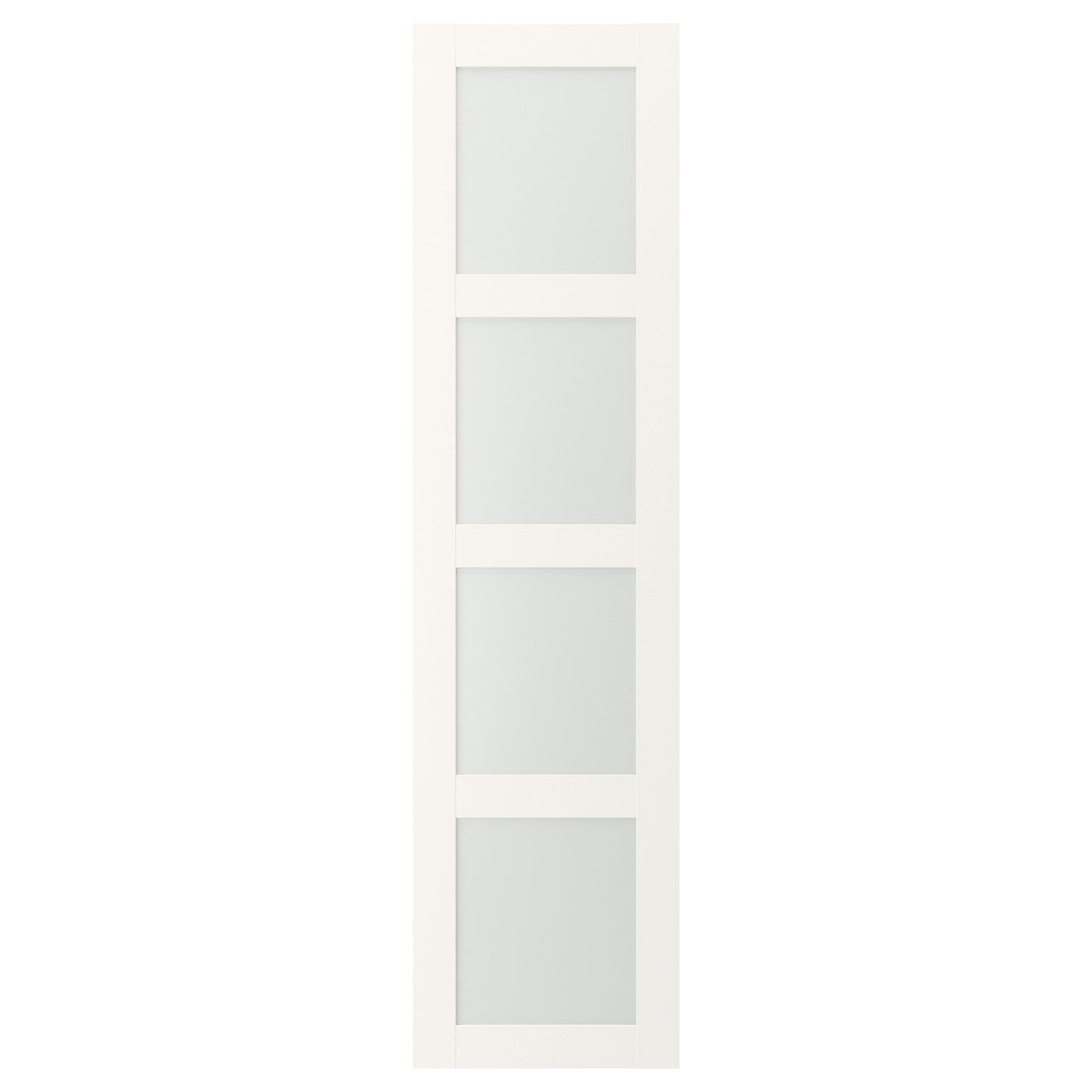 BERGSBO door, frosted glass/white, 50x195 cm IKEA