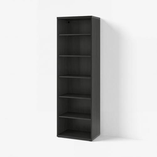 BESTÅ Shelving unit, with 5 shelves/black-brown, 60x40x193 cm