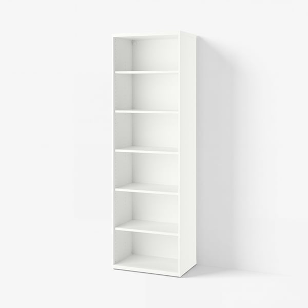 BESTÅ Shelving unit, with 5 shelves/white, 60x40x193 cm