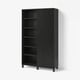 BESTÅ Storage combination with doors, black-brown/Lappviken/Stubbarp black-brown, 120x42x202 cm