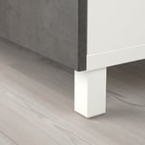 BESTÅ Storage combination with doors, white/Kallviken/Stubbarp concrete effect, 120x42x202 cm