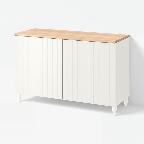 BESTÅ Storage combination with doors, white/Sutterviken/Kabbarp white, 120x42x76 cm