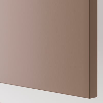BESTÅ Wall-mounted cabinet combination, black-brown Lappviken/light grey-brown, 120x42x64 cm