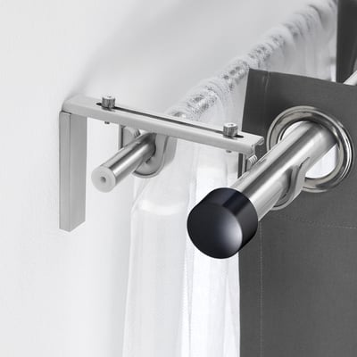 BETYDLIG Curtain rod holder, silver-colour