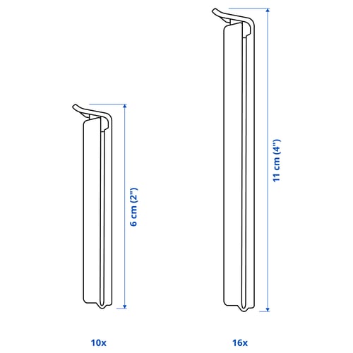 Illustration with measurements for the product: BEVARA.
