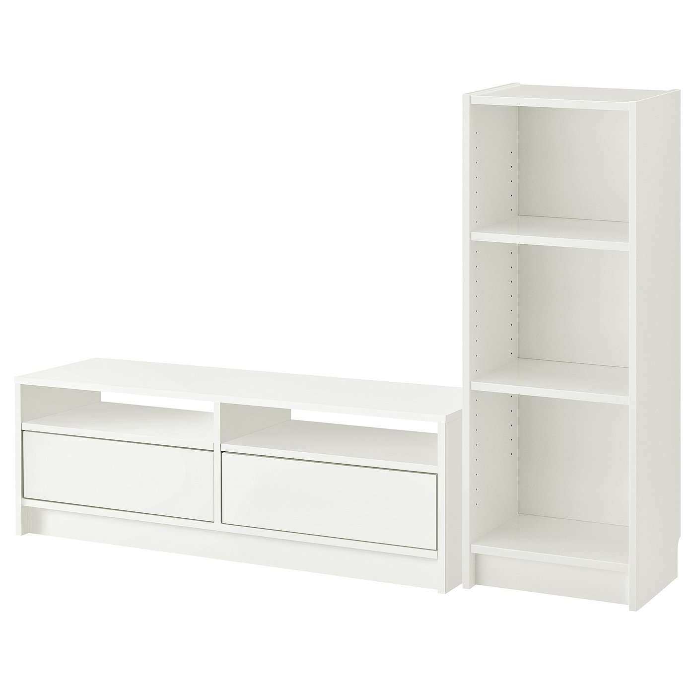 BILLY / BENNO TV storage combination, white, 160x39x106 cm IKEA