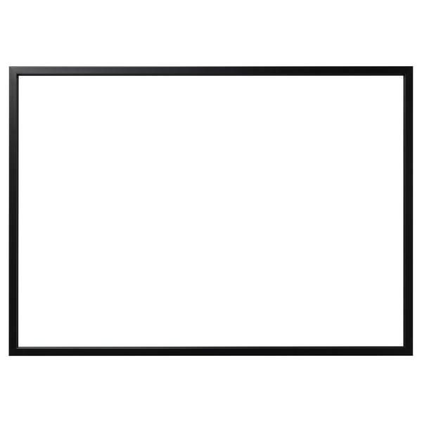 Black rectangular frame, minimalistic design, made of recycled aluminium, suitable for various canvas sizes.