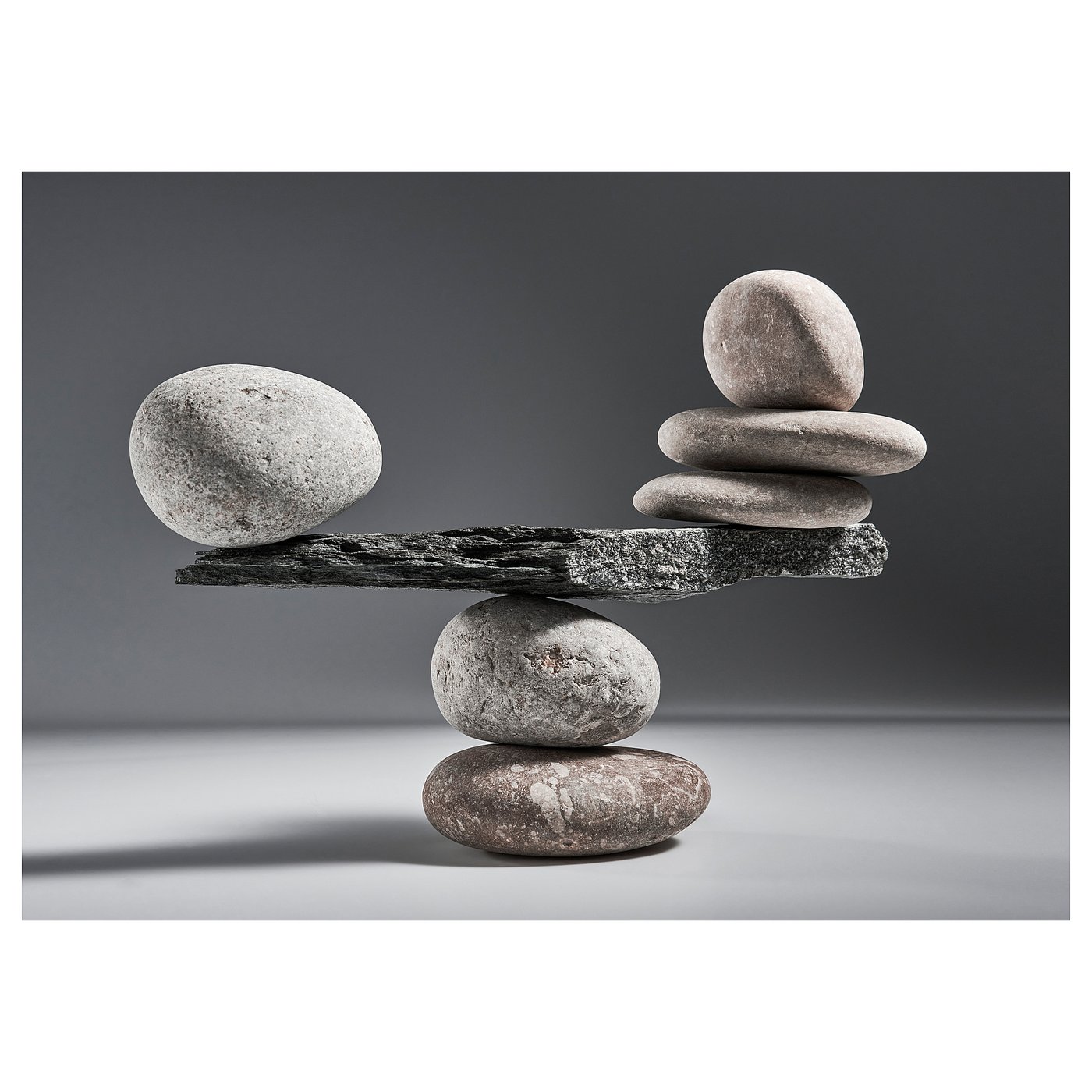 BJÖRKSTA picture, balanced rocks, 140x100 cm - IKEA