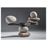 BJÖRKSTA Picture, balanced rocks, 140x100 cm