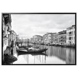 BJÖRKSTA Picture with frame, Canal Grande/black, 200x140 cm