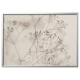 BJÖRKSTA Picture with frame, flowers-close up/aluminium-colour, 140x100 cm
