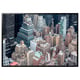 Option: BJÖRKSTA Picture with frame, New York from above/black, 200x140 cm