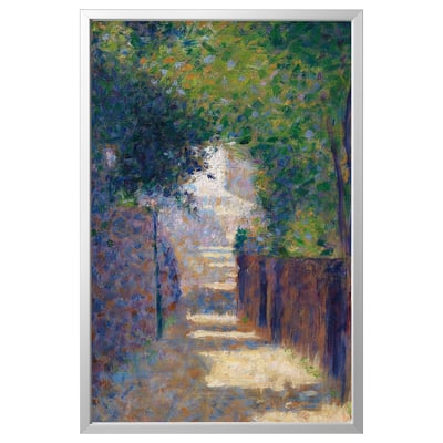 BJÖRKSTA Picture with frame, Rue St. Vincent in spring/aluminium-colour, 78x118 cm