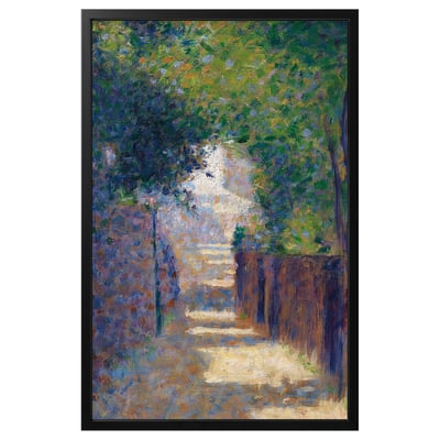 BJÖRKSTA Picture with frame, Rue St. Vincent in spring/black, 78x118 cm