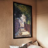 BJÖRKSTA Picture with frame, Rue St. Vincent in spring/black, 78x118 cm