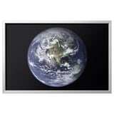 BJÖRKSTA Picture with frame, the planet Earth/aluminium-colour, 118x78 cm