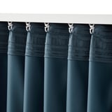 BLÅHUVA Block-out curtains, 1 pair, dark blue, 145x300 cm
