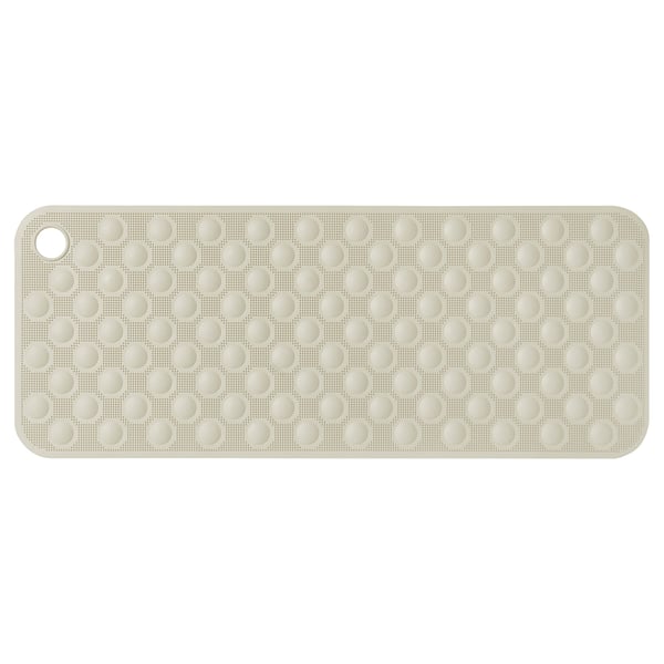 BLÅSJÖN Bathtub mat, beige, 33x84 cm