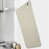 BLÅSJÖN Bathtub mat, beige, 33x84 cm