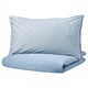 BLÅVINDA Duvet cover and 2 pillowcases, light blue, 240x220/50x80 cm