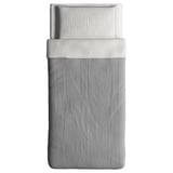 BLÅVINDA Duvet cover and pillowcase, grey, 150x200/50x80 cm