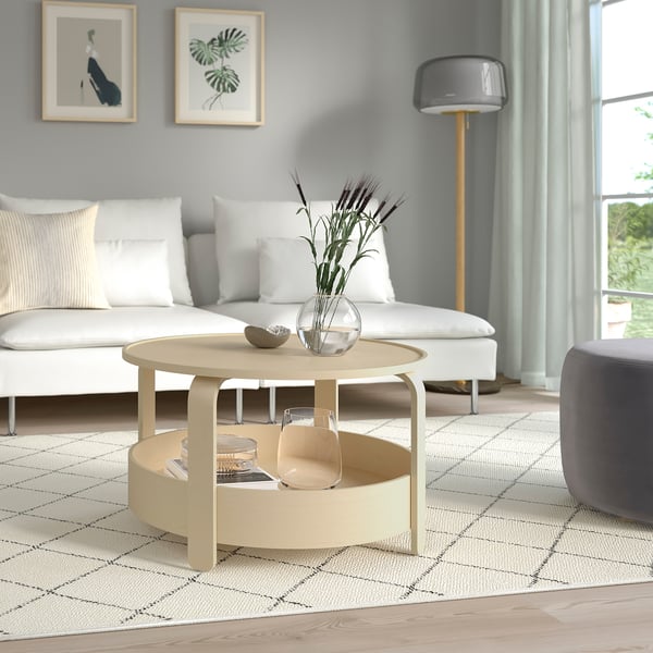 BORGEBY Coffee table, birch veneer, 70 cm