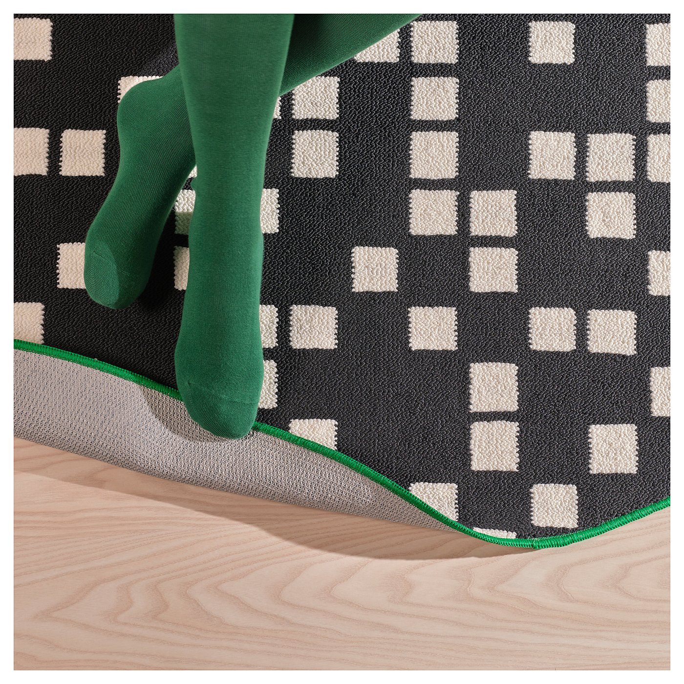 BRÄNNBOLL Gaming rug, black, 195 cm