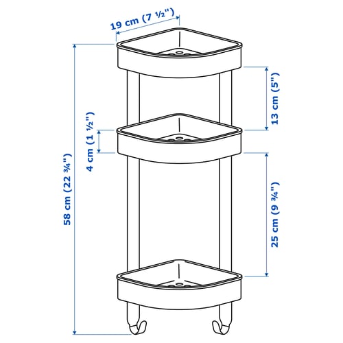Illustration with measurements for the product: BROGRUND.