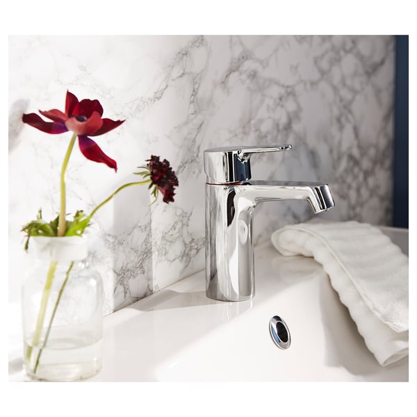 BROGRUND Wash-basin mixer tap with strainer, chrome-plated