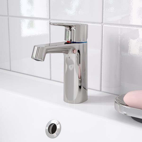 BROGRUND Wash-basin mixer tap with strainer, chrome-plated