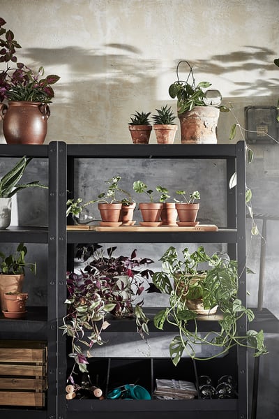 BROR Shelf, black, 84x54 cm