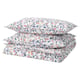BRUDKRUSBÄR Duvet cover and 2 pillowcases, white multicolour/floral pattern, 240x220/50x80 cm