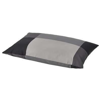 BRUNKRISSLA Pillowcase, black, 50x80 cm