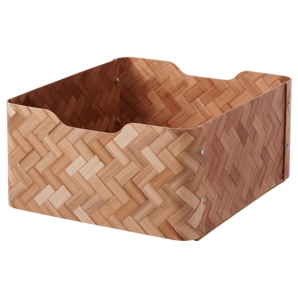 BULLIG Box, bamboo/brown, 32x35x16 cm