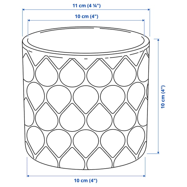 CHIAFRÖN Plant pot, in/outdoor green, 9 cm