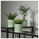 CHIAFRÖN Plant pot, in/outdoor green, 9 cm