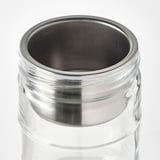 DAGKLAR Jar with insert, clear glass/stainless steel, 0.4 l