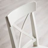 DANDERYD / INGOLF Table with 2 chairs and bench, oak veneer white/white, 130x80 cm